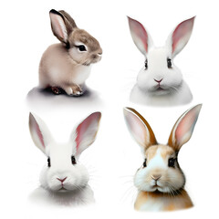 Watercolor bunny collection