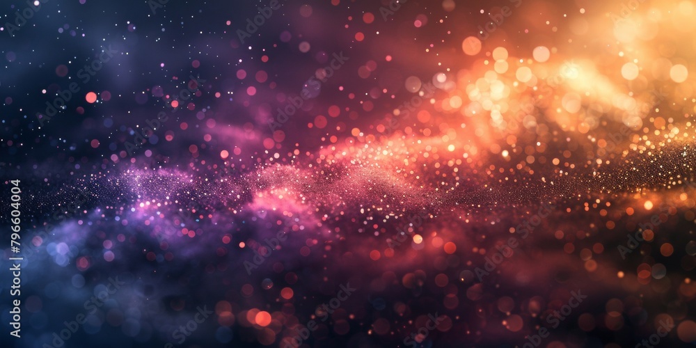 Canvas Prints a colorful galaxy with many small dots