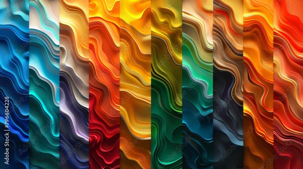 Wall mural a collection of abstract endless backgrounds suitable for social media promotion. there are 12 diffe