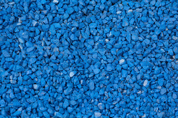 A pile of colorful blue rubble