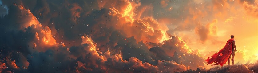 Retro superhero comic book store, action figures, posters, rare editions