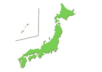 日本地図全体_プレーン