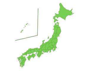 日本地図全体_プレーン2_県境あり