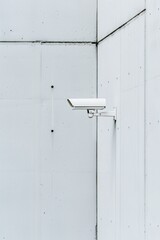 security camera on a concrete wall