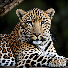 Leopard lying in wait, ai-generatet