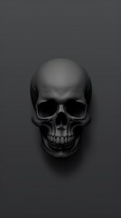 Skull art black monochrome darkness.