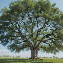 Beautiful shot of a tree in the savanna plains with the blue sky hd wallpaper
