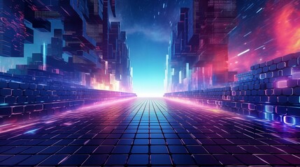 Trendy, Colourful Design Background. Creative Sci-Fi Wallpaper.