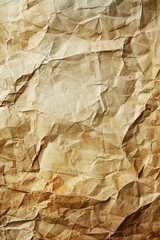 Aged and Wrinkled Brown Paper Texture Abstract
