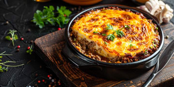 A bowl of lasagna 