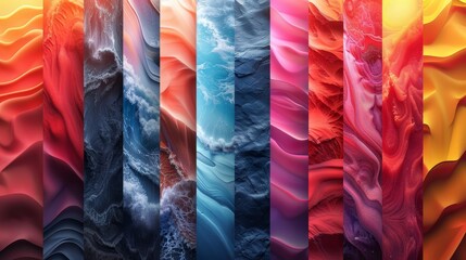 Abstract background with multicolored lines and waves