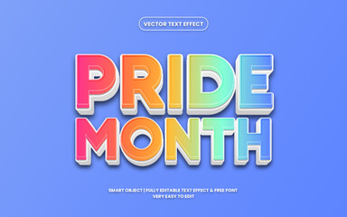 free vector pride month text effect