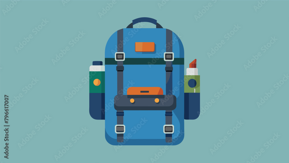 Poster a versatile and durable backpack made from upcycled materials perfect for both work and travel..