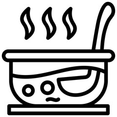 Soup Icon. Hot Soup Vector Icon
