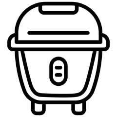 Rice Cooker Icon. Rice Cooker Vector outline Icon
