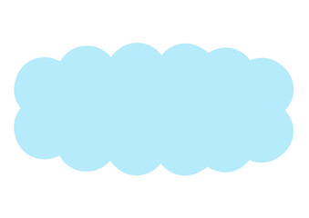 雲形 シンプル 青 ふきだし 説明