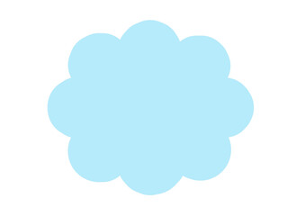 雲形 シンプル 青 ふきだし 説明