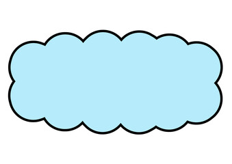 雲形 シンプル 青 ふきだし 説明