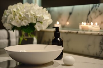  A delicate wisp of steam rising from a freshly opened spa bottle, promising a sensory journey of relaxation.