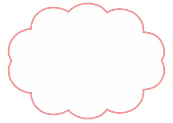 雲形 シンプル ピンク ふきだし 説明
