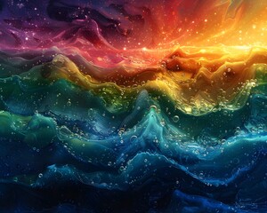 Abstract images of waves, rainbows, and stars can mean many things, such as change, possibility, mystery Together, change and possibility. The world is constantly changing the potential to get better