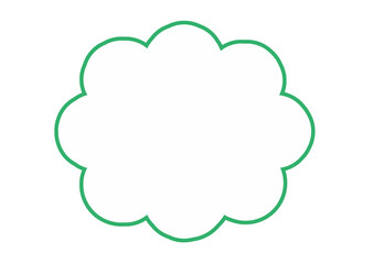 雲形 シンプル 緑 ふきだし 説明