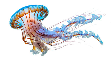 Beautiful jellyfish isolated on white background