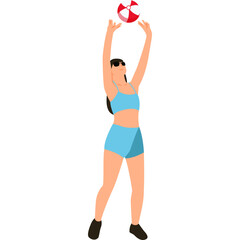 People playing beach ball