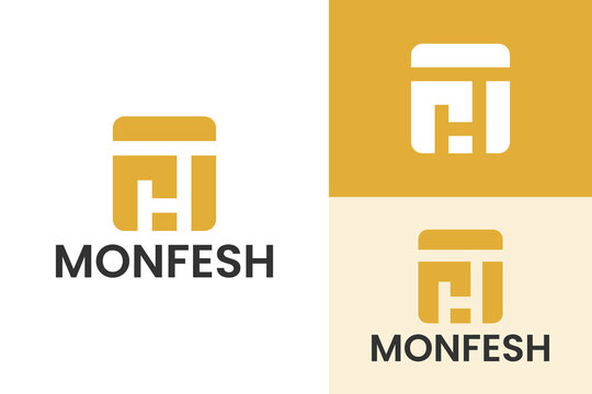 Logo ready elegant simple creative brand identity company corporate cafe fashion food initial F M letter word  mark sign modern