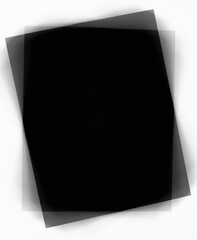 A motion blur abstract photo frame design with rectangles in black and white with copy space