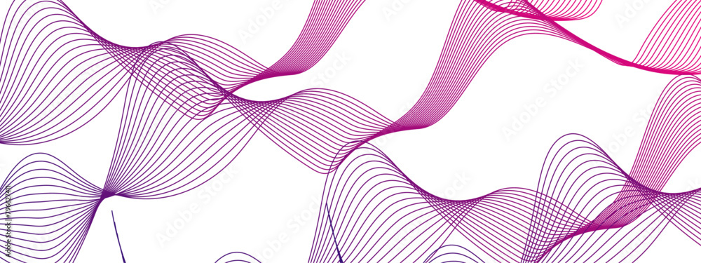 Leinwandbilder Abstract colorful wave circle line on transparent background modern stream wave and wave curve round lines background. Vector business Illustration pattern of lines in transparent background