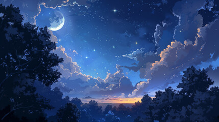 nature night sky light space dark illustration wallpaper