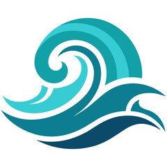 Naklejka premium Majestic Waves - Oceanic Art Piece