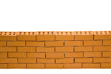 Model brick wall - building construction and construction industry concept with copy space