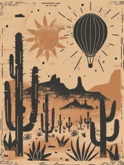 A Desert Landscape Illustration