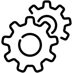 cog line icon