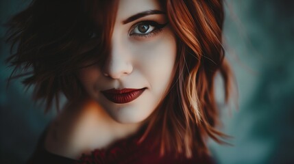 Selbstsicheres Auftreten: Porträt einer Frau mit roten Haaren