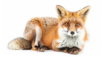 Beautiful Fox on a white background 