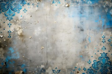 blue designed grunge concrete texture vintage background texture