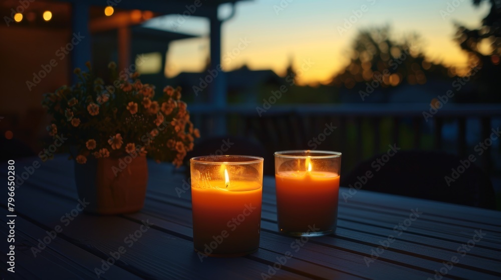 Poster as the sun set and darkness enveloped us the candles became the primary source of light creating a c