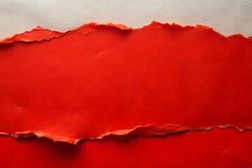 Texture background, cut or torn red paper background textured