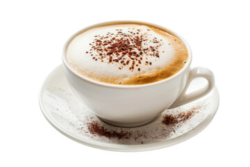An image showcasing Cappuccino Cup Topped with Cream