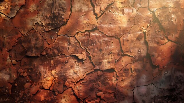 Dark terracotta rough texture background, 16:9