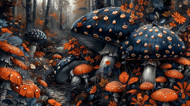 mushrooms in wonderland