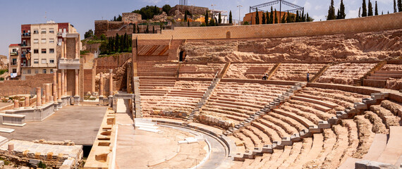 Roman amphitheater in Cartagena Spain
