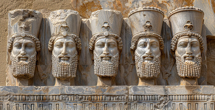 Mesopotamian art, Assyrian wall relief showing prints, inspired by art around 669 BC