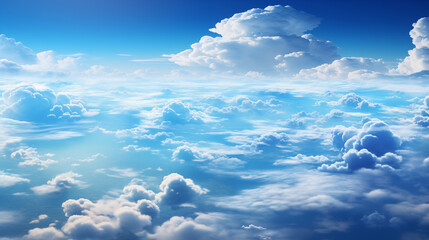 Heavenly Cloudscape with Blue Sky Digital Art