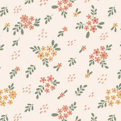 Floral seamless pattern. Vector. Seamless texture with flowers. Endless floral pattern. Abstract Elegance Seamless pattern with floral background.