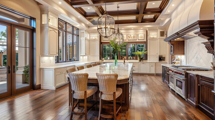 Kitchen interior in new luxury home.