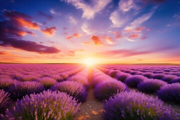 Lavender field landscape background backgrounds outdoors horizon